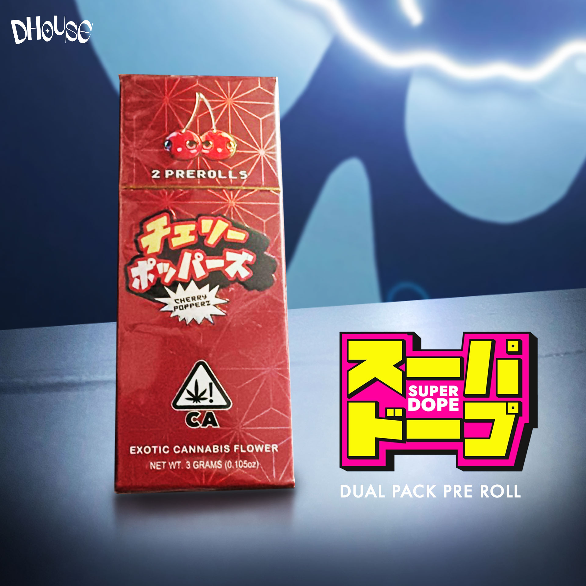 POWER UPS - Cherry Popperz - 2x Pre Rolls